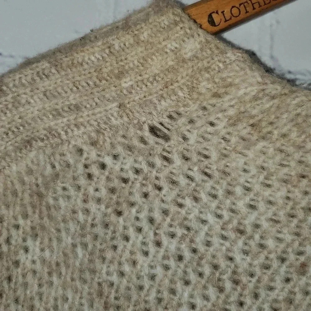 Black Label by Chico's Wool Poncho/ Sweater Full Zip Sweater Size 2 - Picture 6 of 10